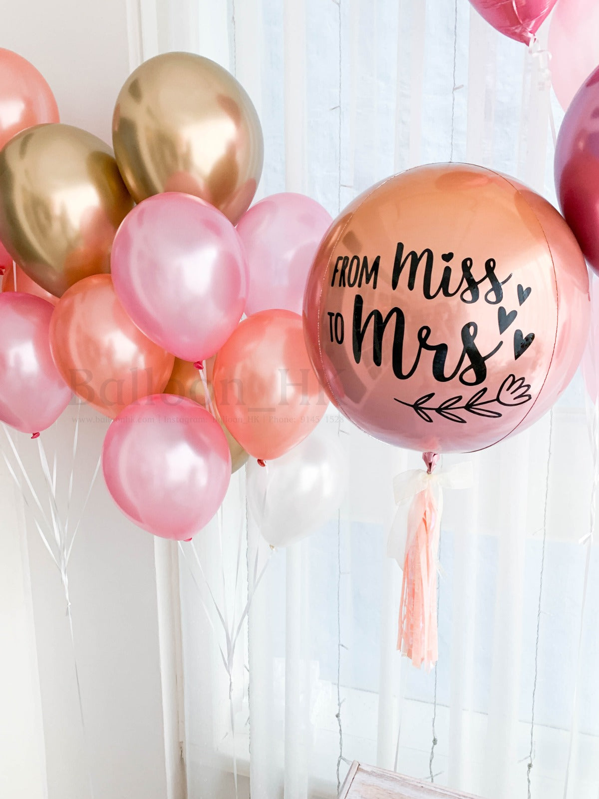 婚前派對氣球|婚前派對佈置|bridal shower氣球| BalloonHK