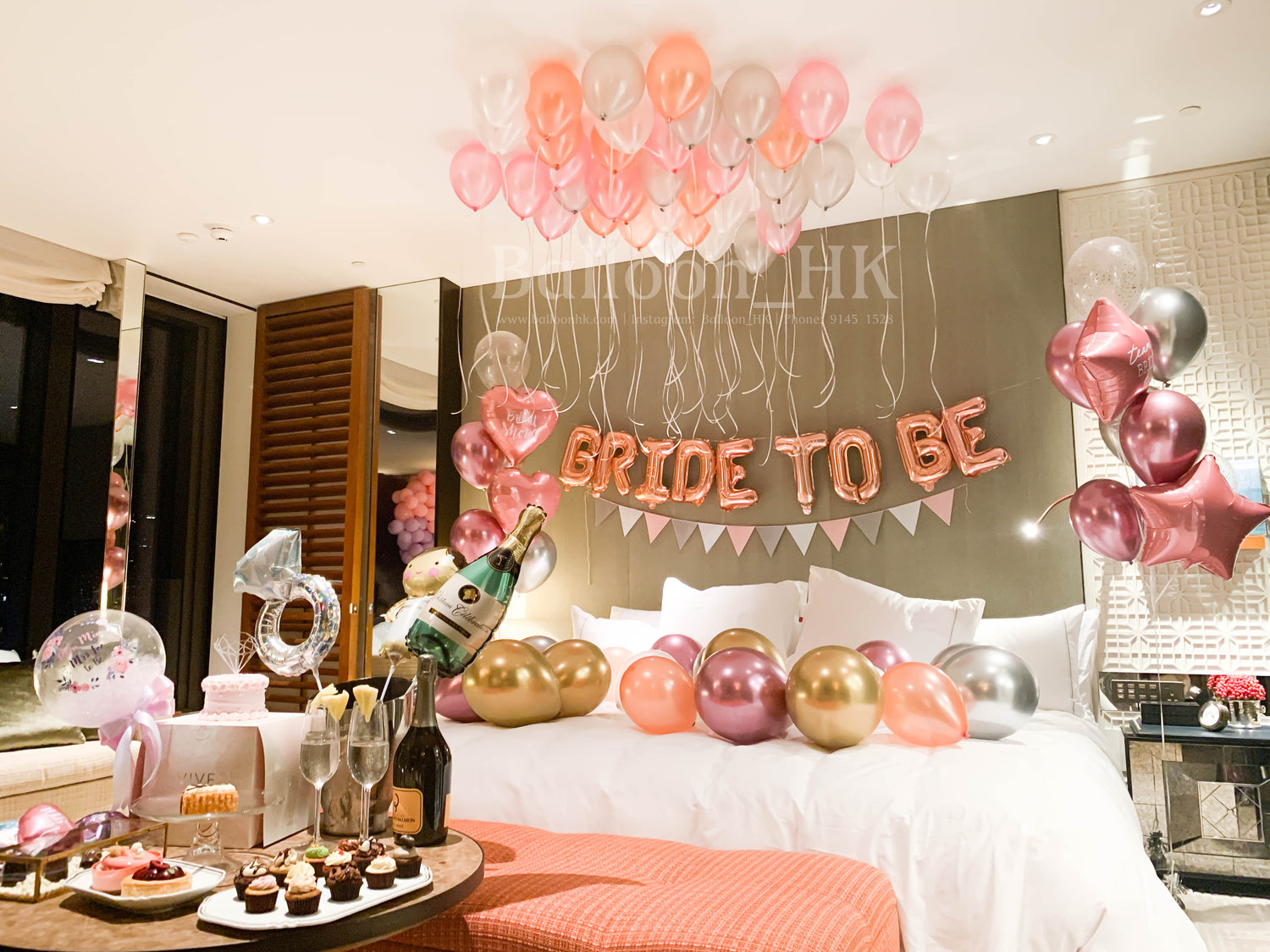 婚前派對氣球|bridal shower佈置|bridal shower氣球| BalloonHK