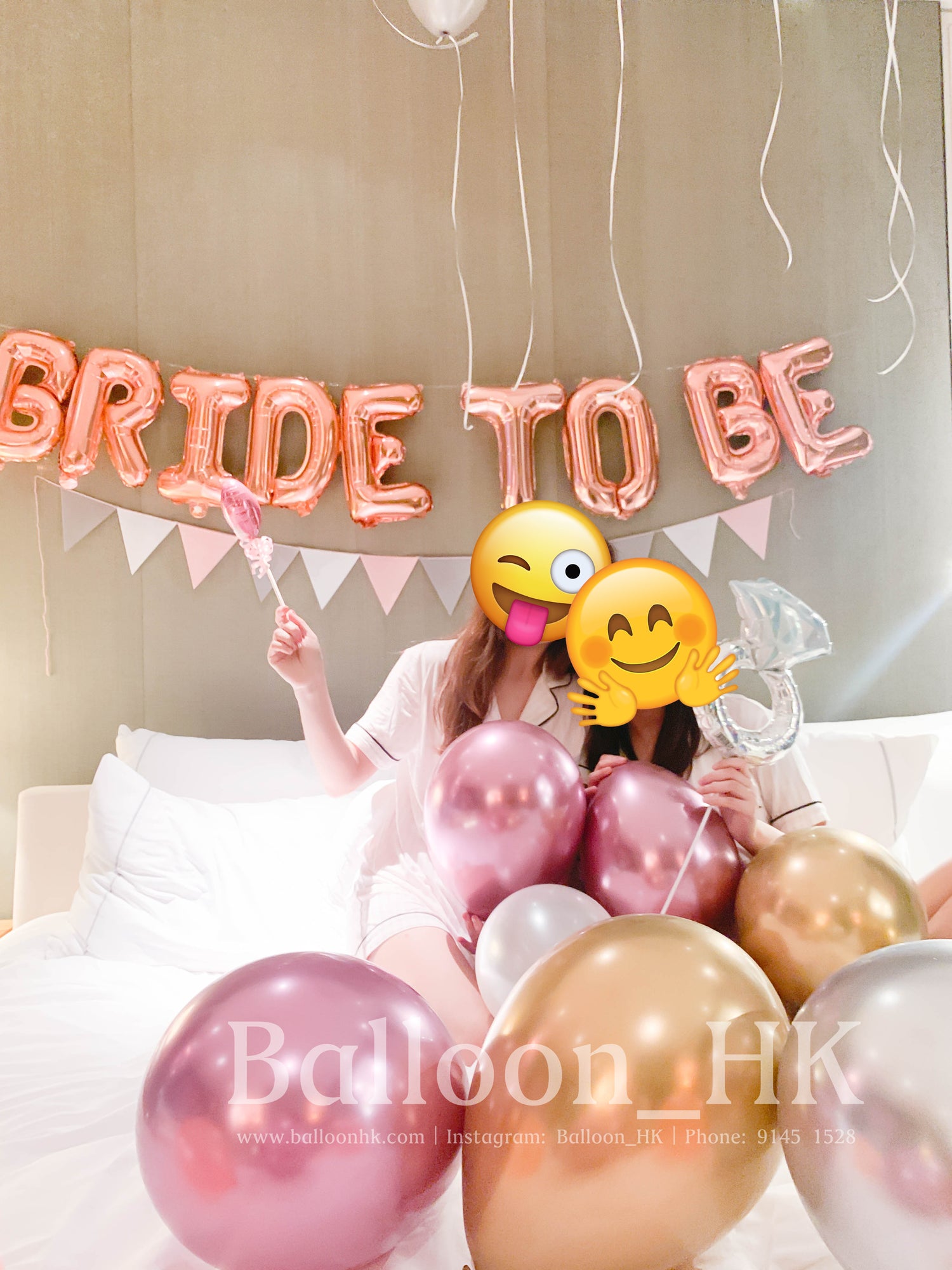 婚前派對氣球|bridal shower佈置|bridal shower氣球| Balloon HK