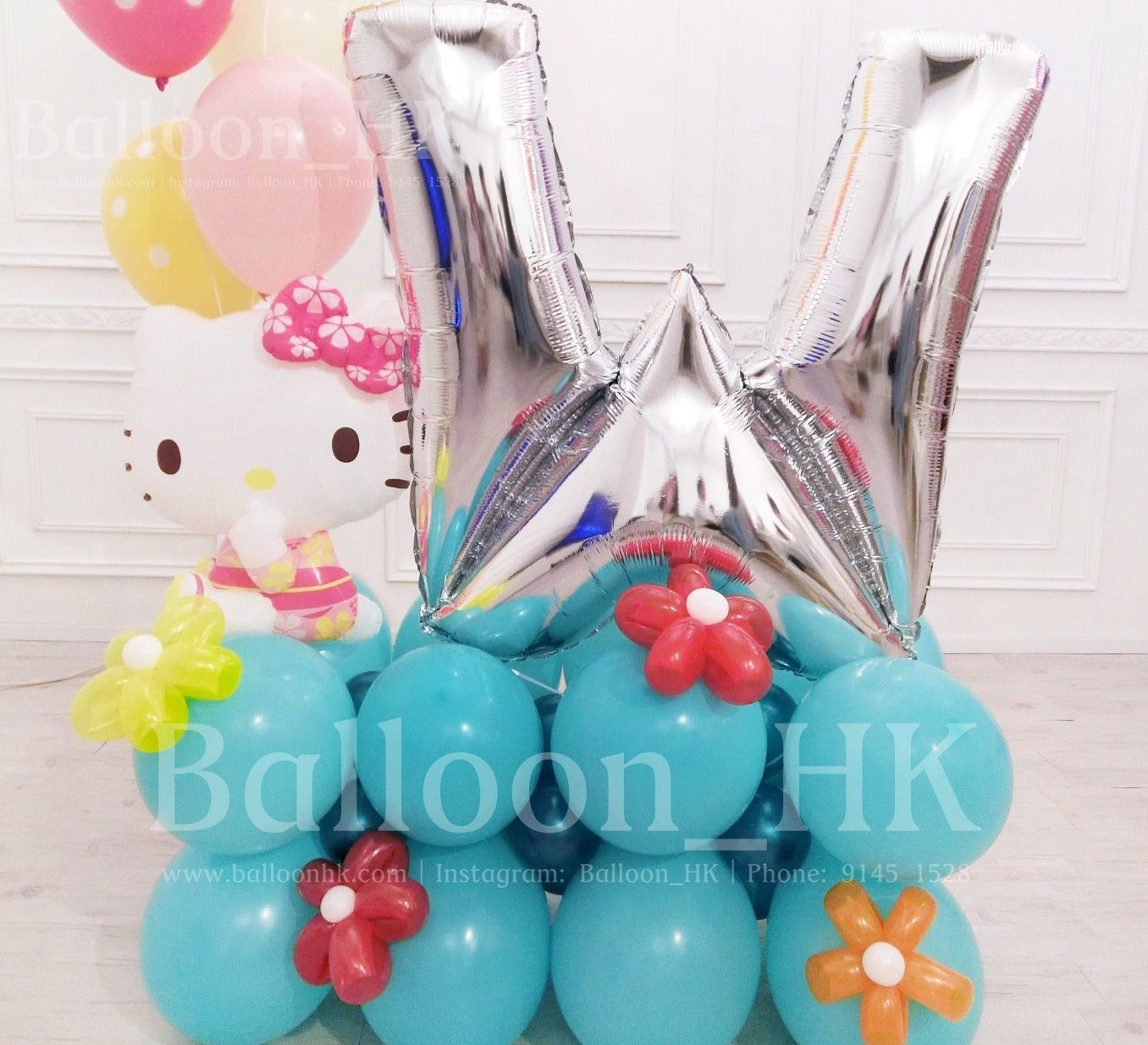 Hello Kitty氣球|生日佈置|卡通氣球|Balloon HK