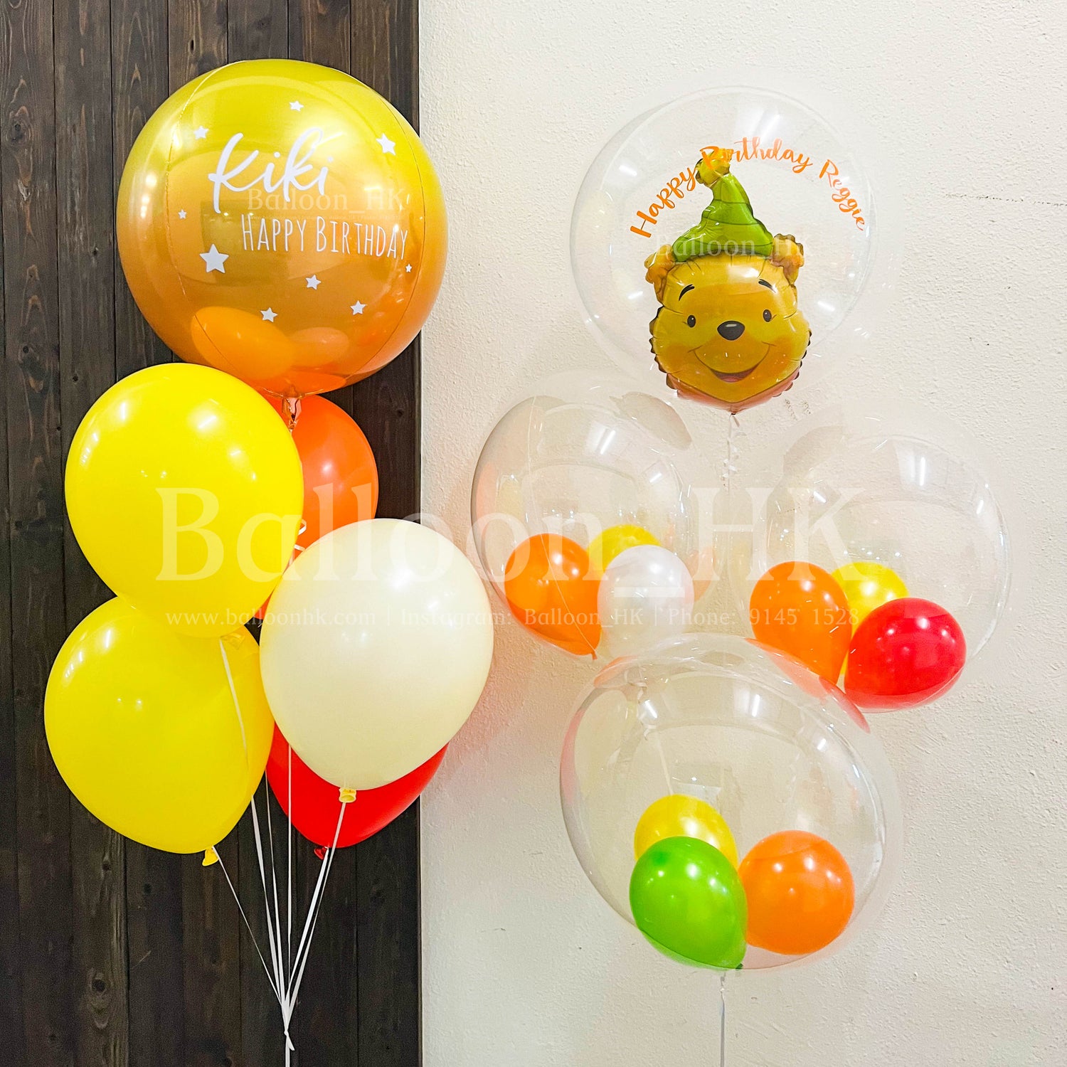 小熊維尼氣球|兒童生日氣球|卡通氣球|Balloon HK