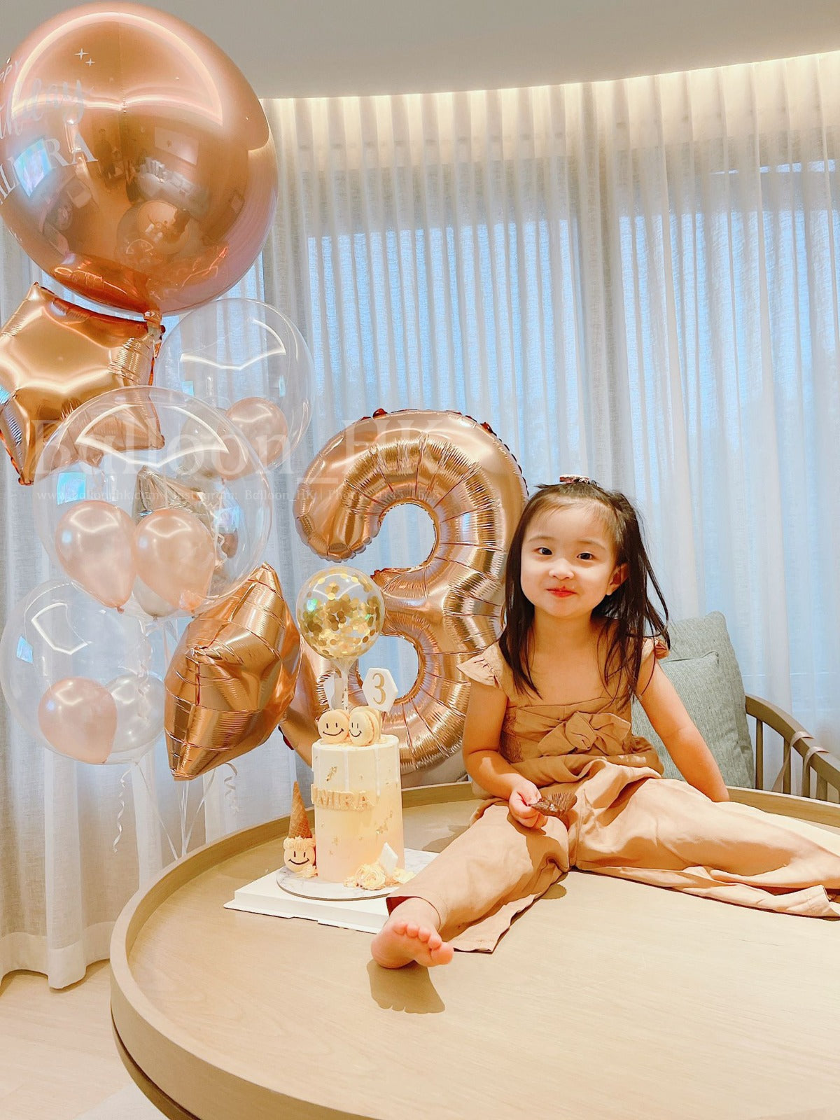 高級金屬質感氣球組合|兒童生日氣球|生日派對|Party佈置|BalloonHK