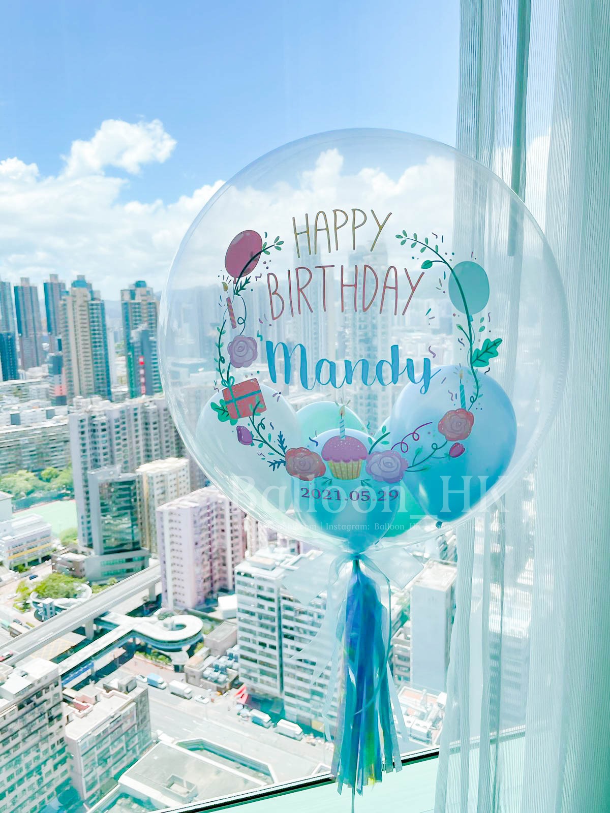 水晶波中波|Message氣球|生日氣球|BALLOON HK 氣球專門店