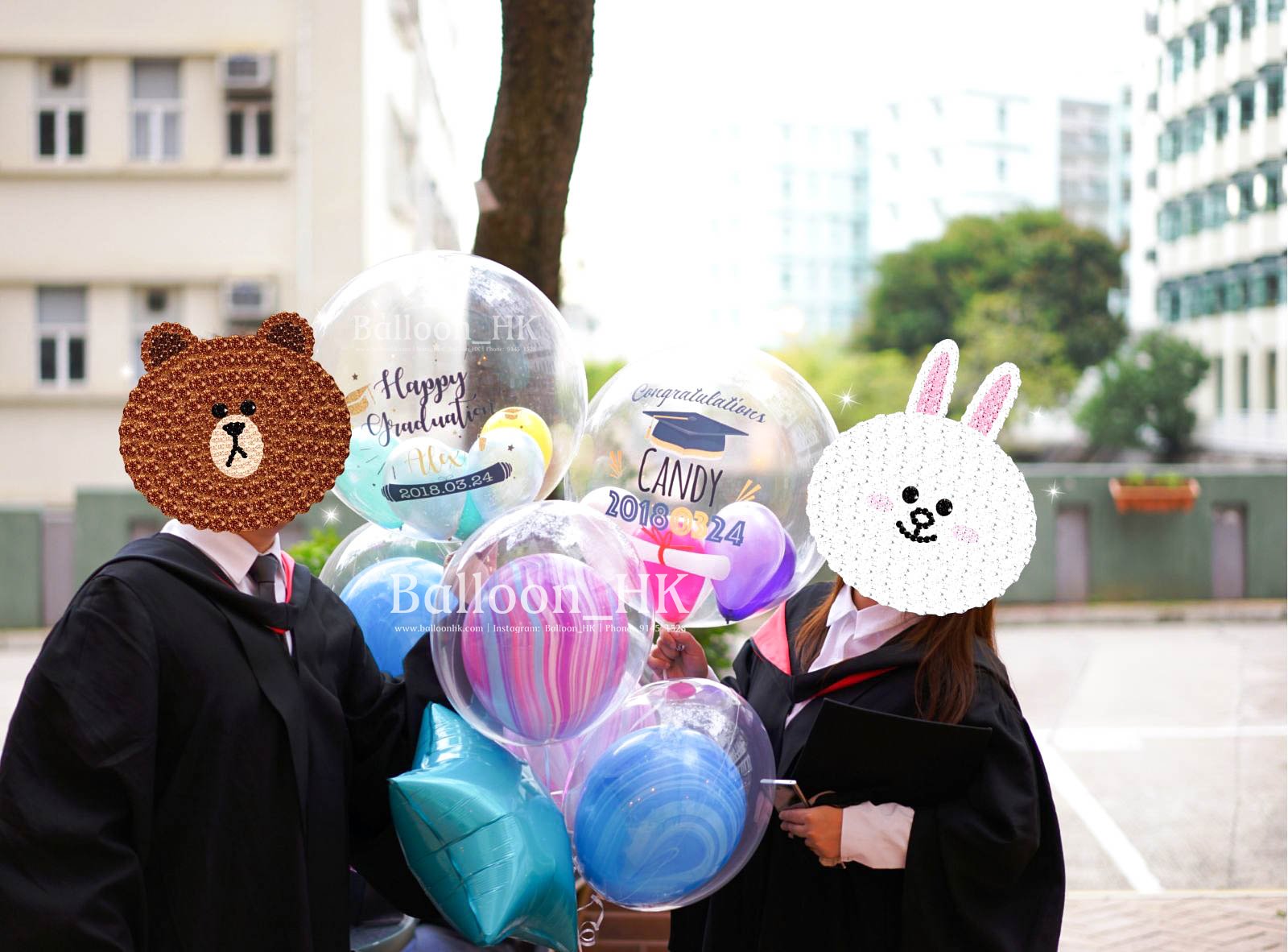 水晶波中波|畢業氣球| Message氣球|BALLOON HK 氣球專門店
