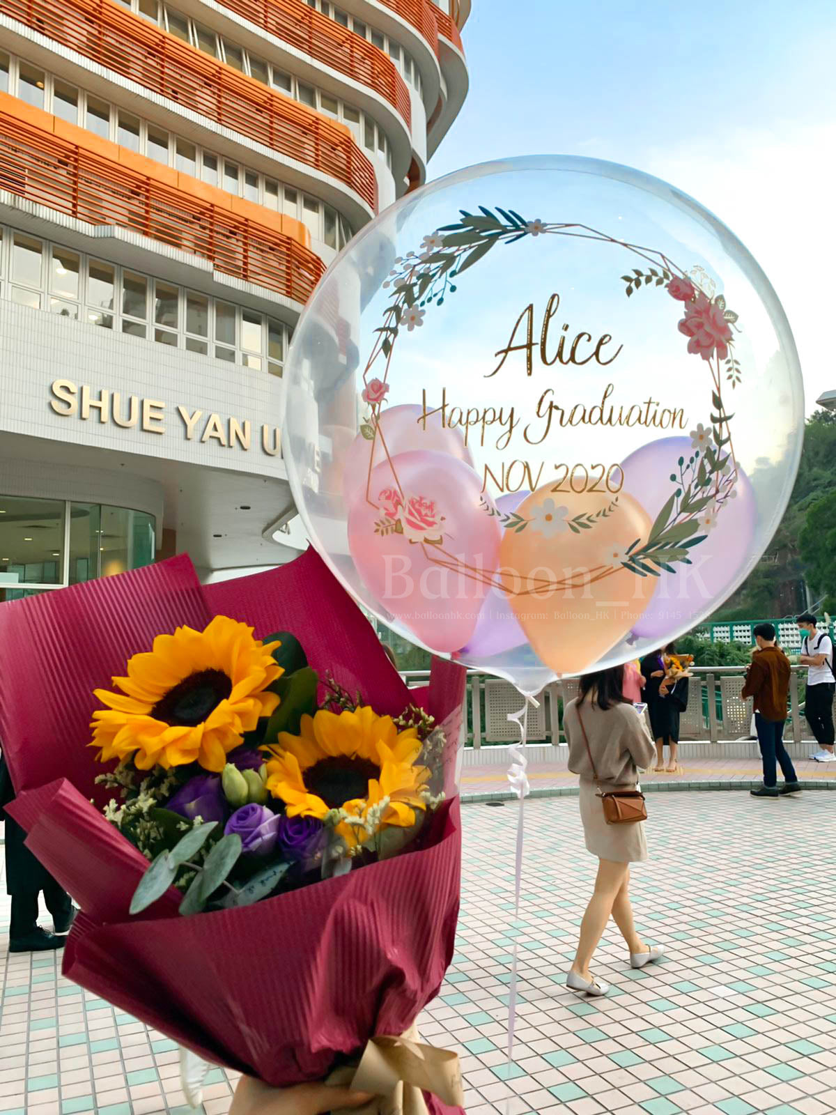 水晶波中波|畢業氣球| Message氣球|BALLOON HK 氣球專門店