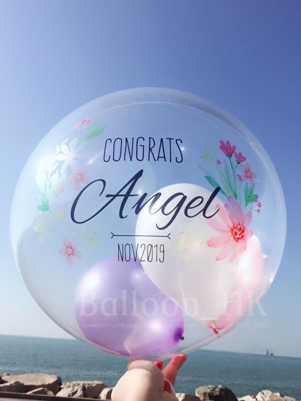 透明波中波|畢業氣球| Message氣球|BALLOON HK 氣球專門店