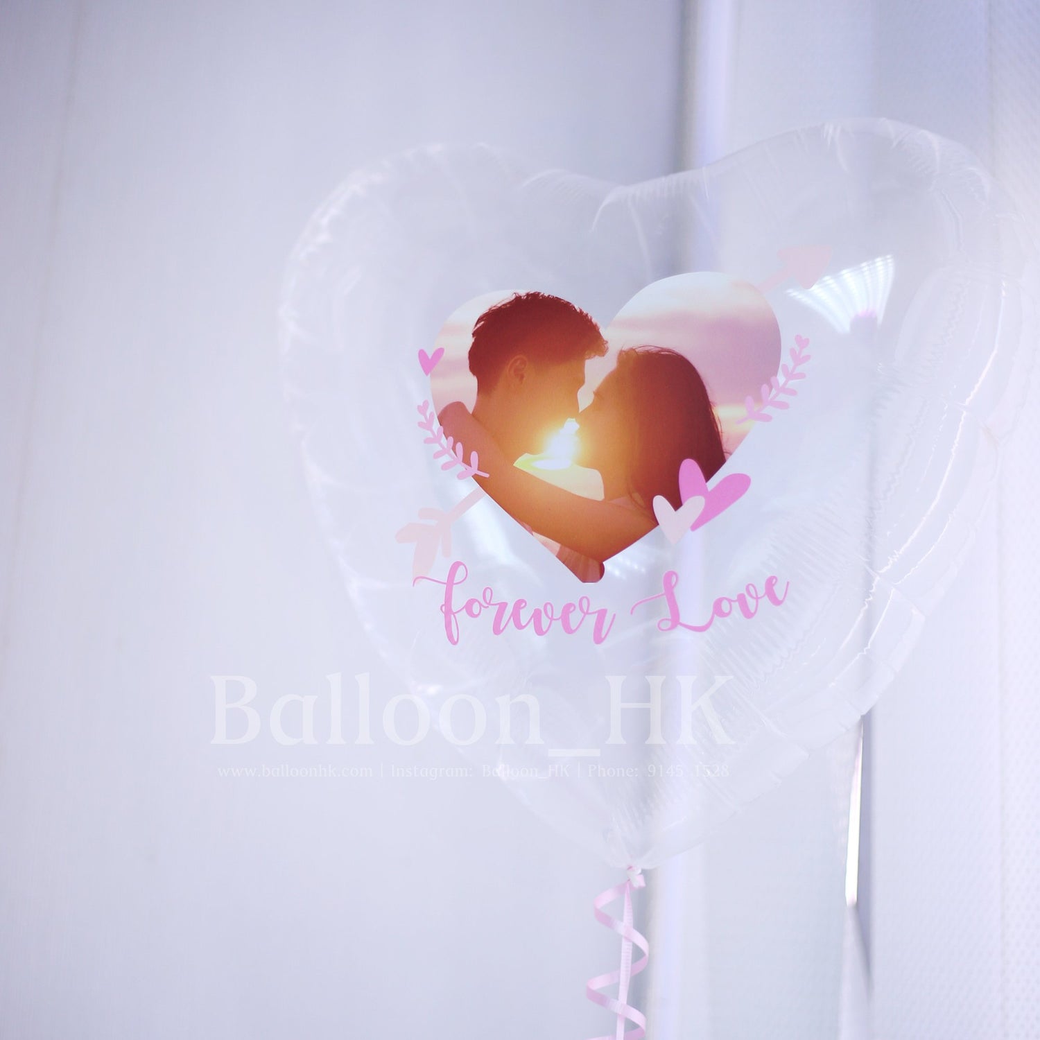 透明心形氣球|Message氣球 |情人節氣球| BALLOON HK 氣球專門店