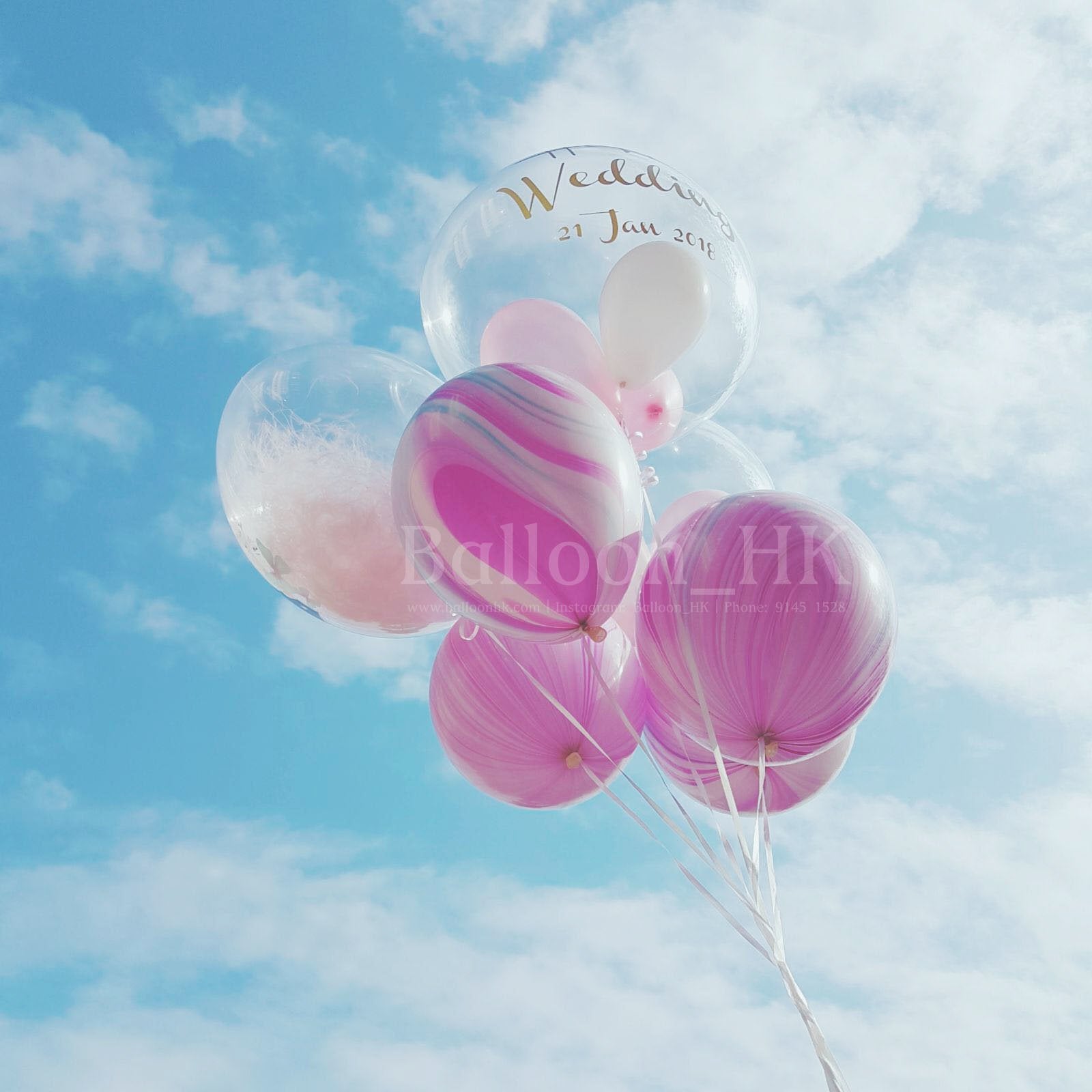 水晶波中波|Message氣球| BALLOON HK 氣球專門店