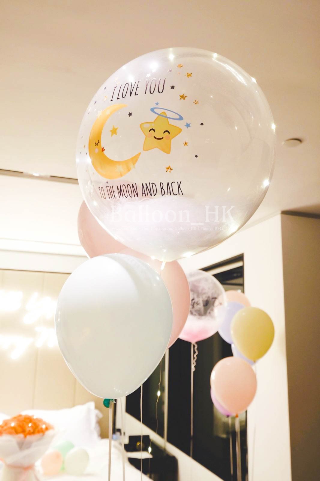 透明羽毛氣球|Message氣球| BALLOON HK 氣球專門店