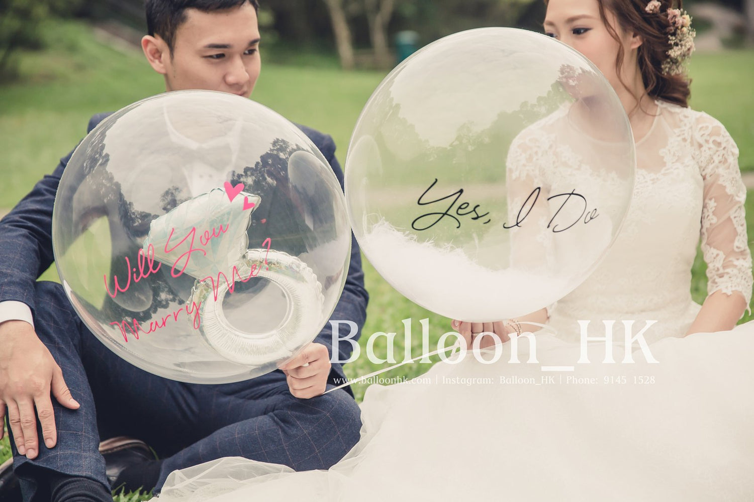 透明氣球|求婚氣球| 婚禮氣球| BALLOON HK 氣球專門店