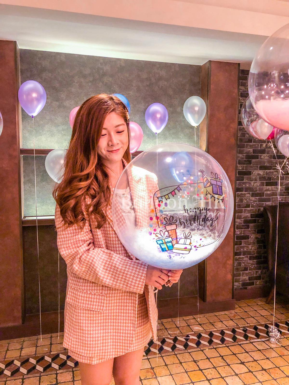 透明羽毛氣球|生日氣球| Message氣球| BALLOON HK 氣球專門店