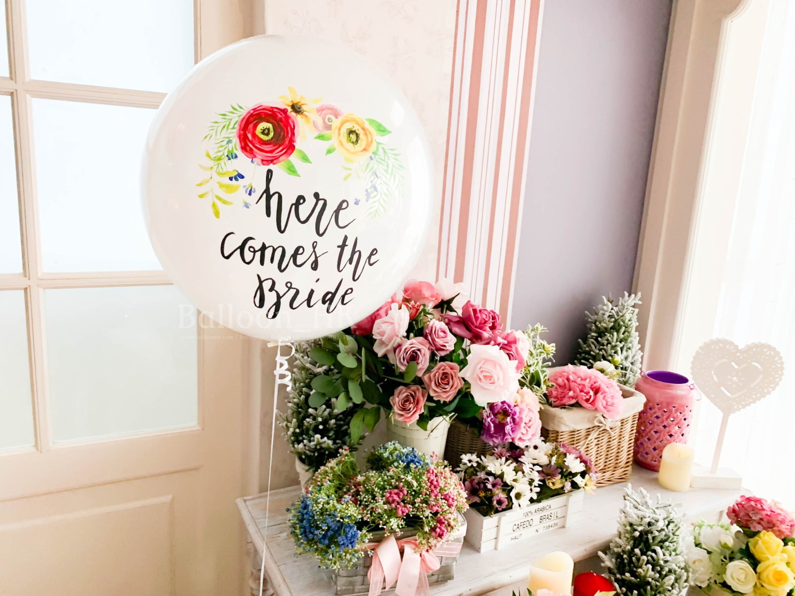 水晶波中橡膠|Message氣球 |婚前派對氣球| BALLOON HK 氣球專門店