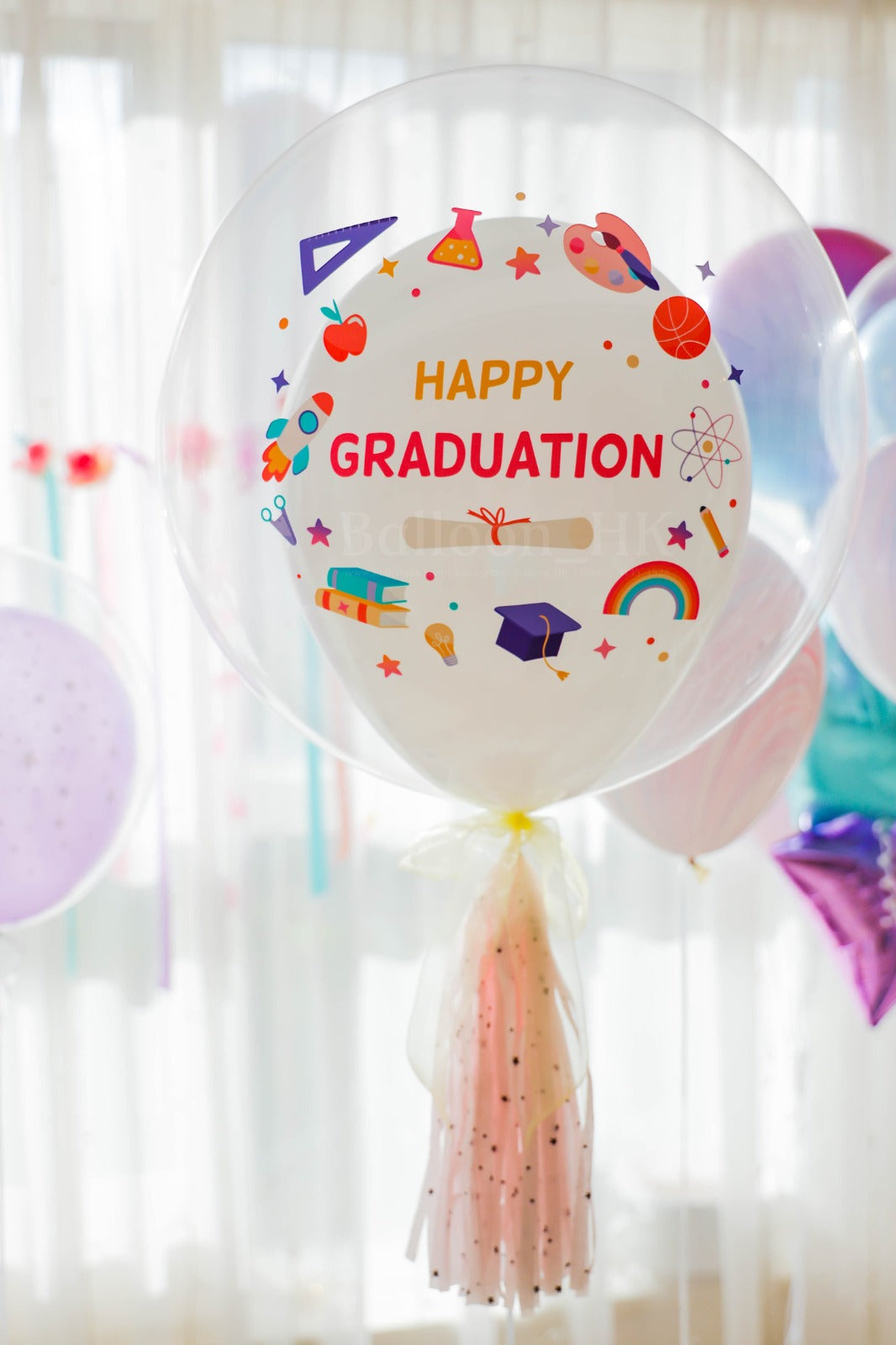 水晶波中橡膠| 畢業氣球| Message氣球| BALLOON HK 氣球專門店