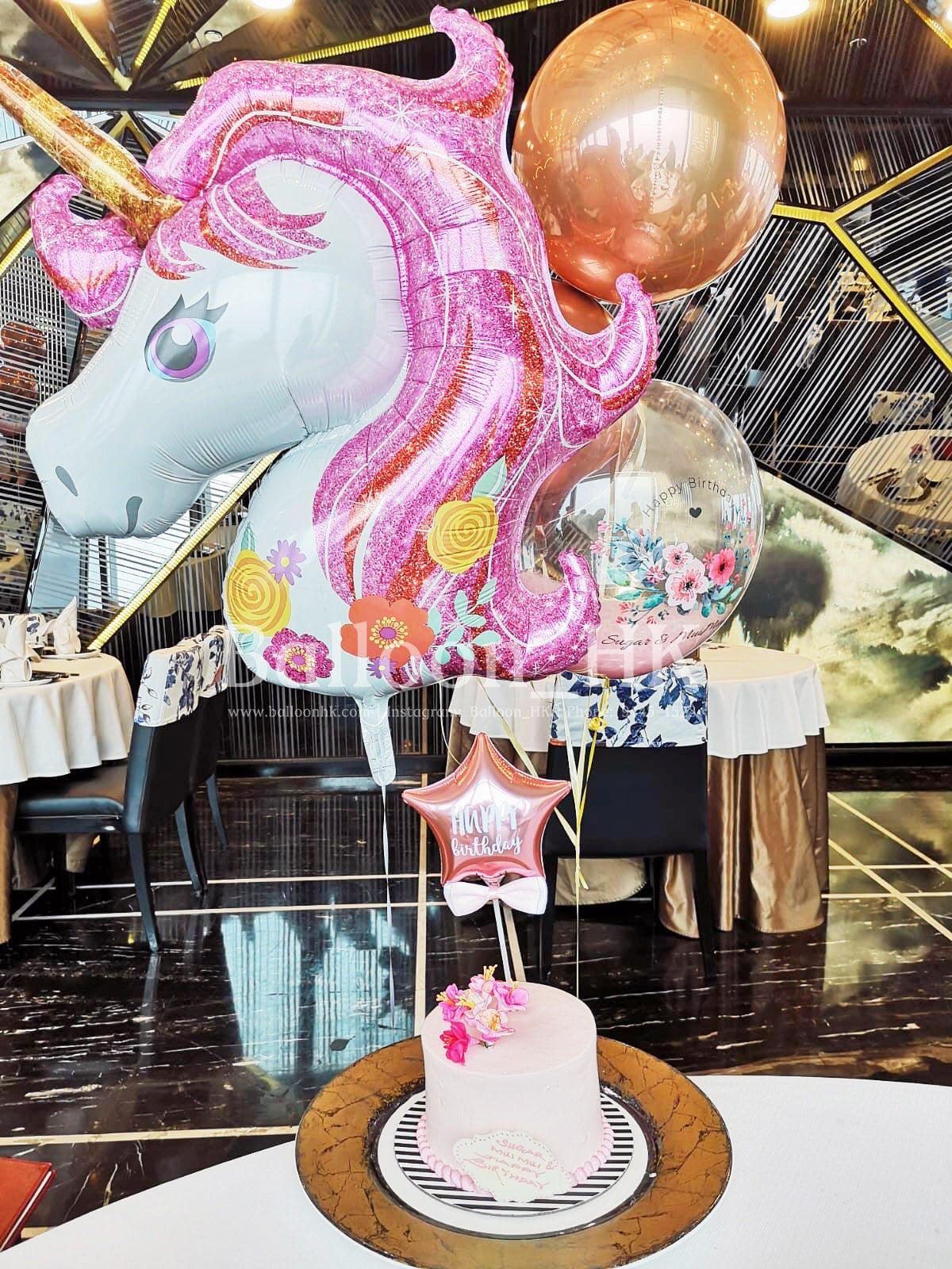 獨角獸氣球 |氫氣球|錫紙氣球| BalloonHK