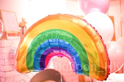 七彩彩虹橋氣球 |氫氣球|錫紙氣球| Balloon HK