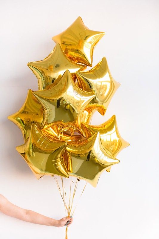 高級金色星形氣球束|開張佈置氣球|新店開張|店鋪裝飾氣球|BALLOON HK 氣球專門店