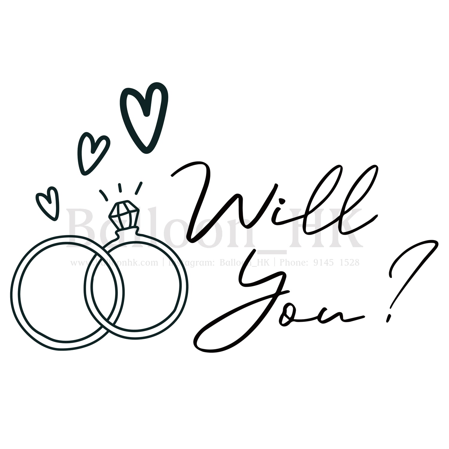 單色 Template - 求婚款