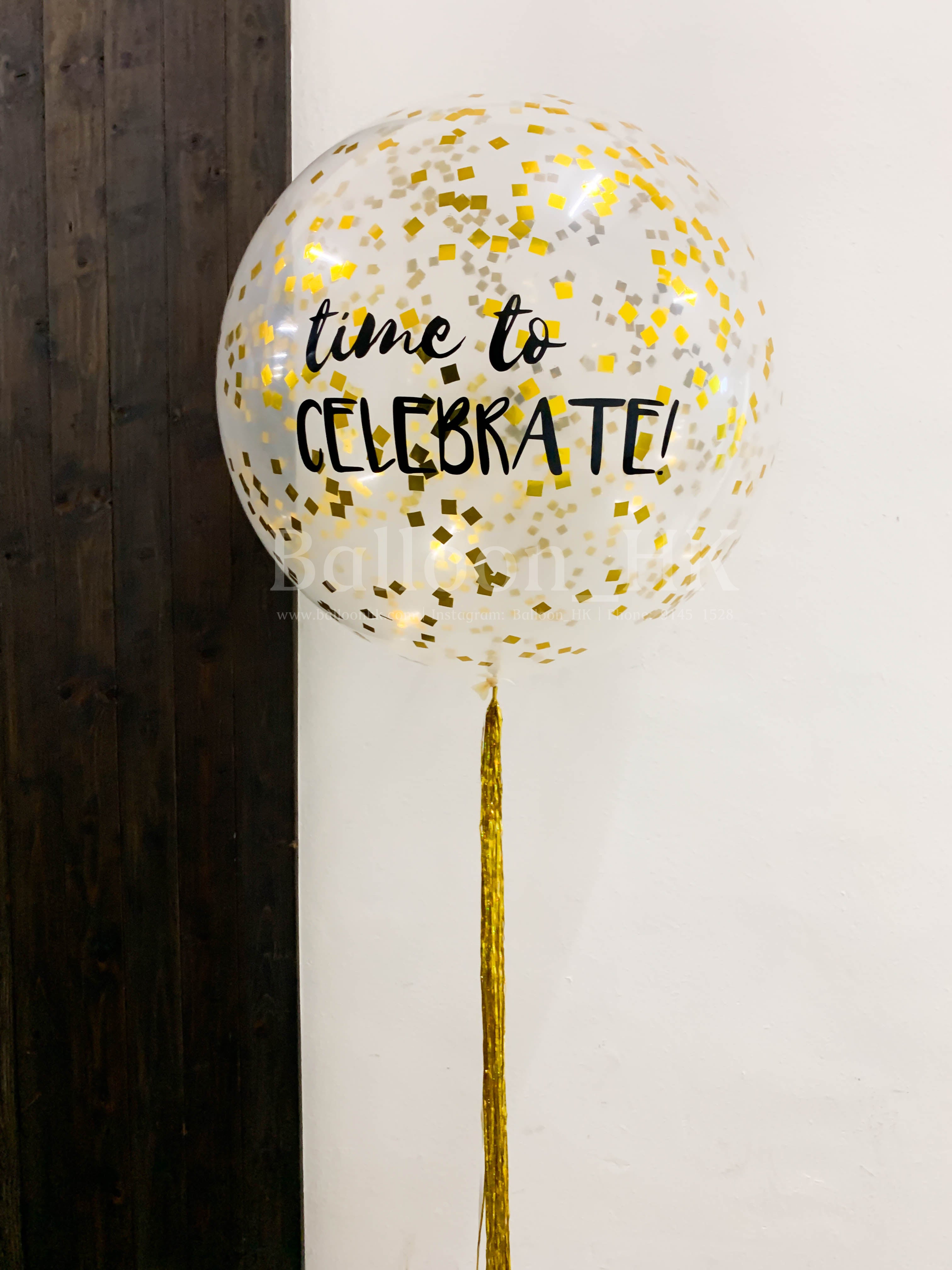 36" 橡膠閃閃氣球 + 長流蘇 - Anniversary