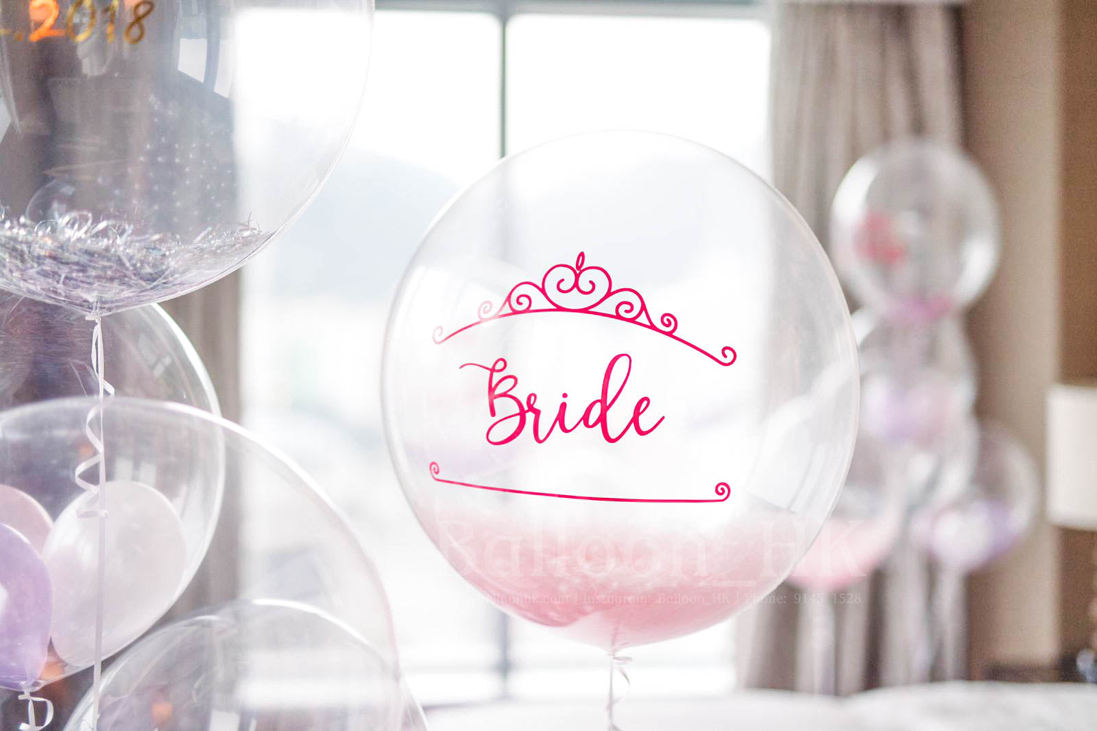 水晶羽毛氣球 - Bridal Shower