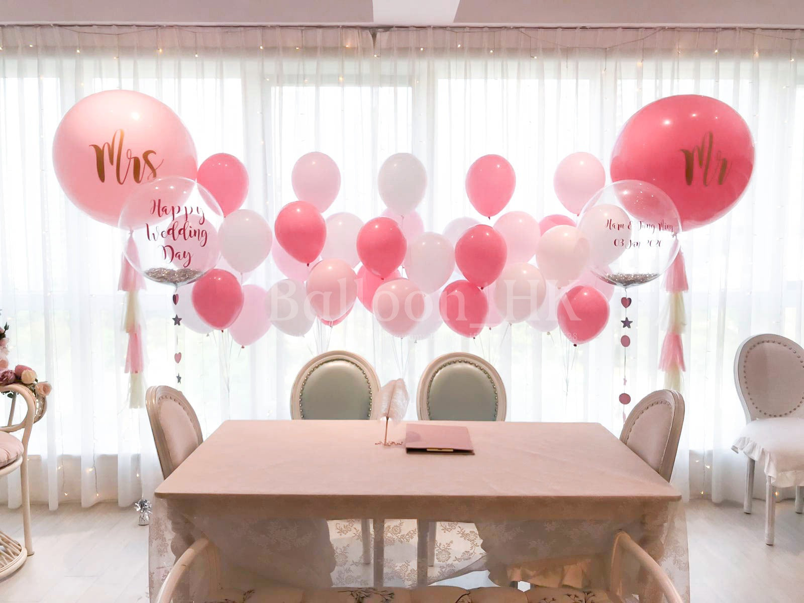 婚禮裝飾氣球|結婚氣球|婚禮佈置|BALLOONHK 氣球專門店