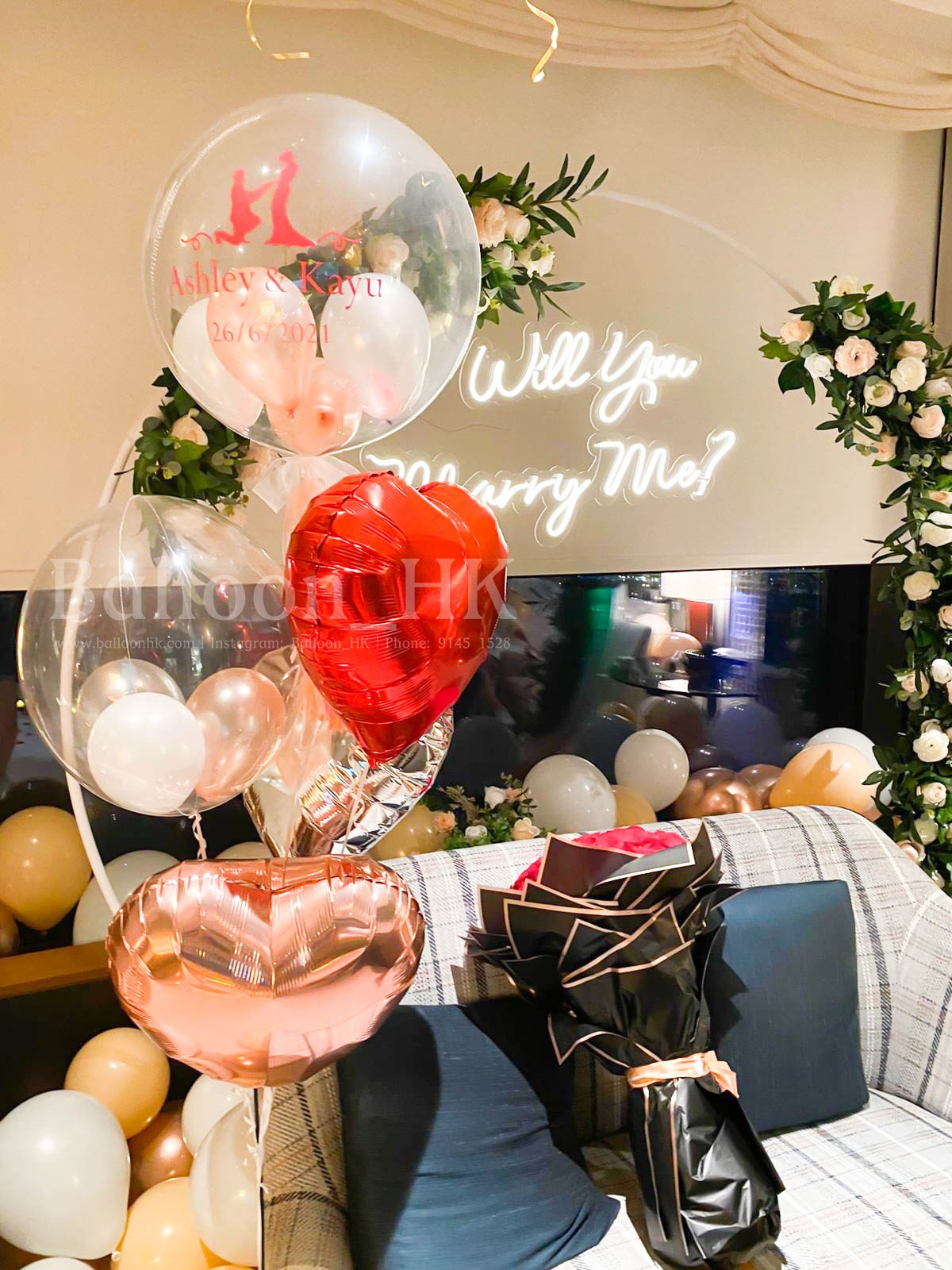 求婚氣球|求婚佈置|求婚裝飾|BalloonHK