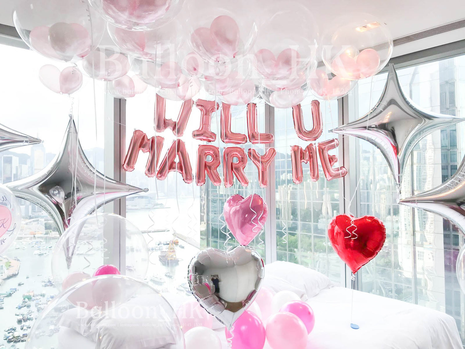 求婚氣球|酒店求婚佈置|求婚裝飾|Balloon HK
