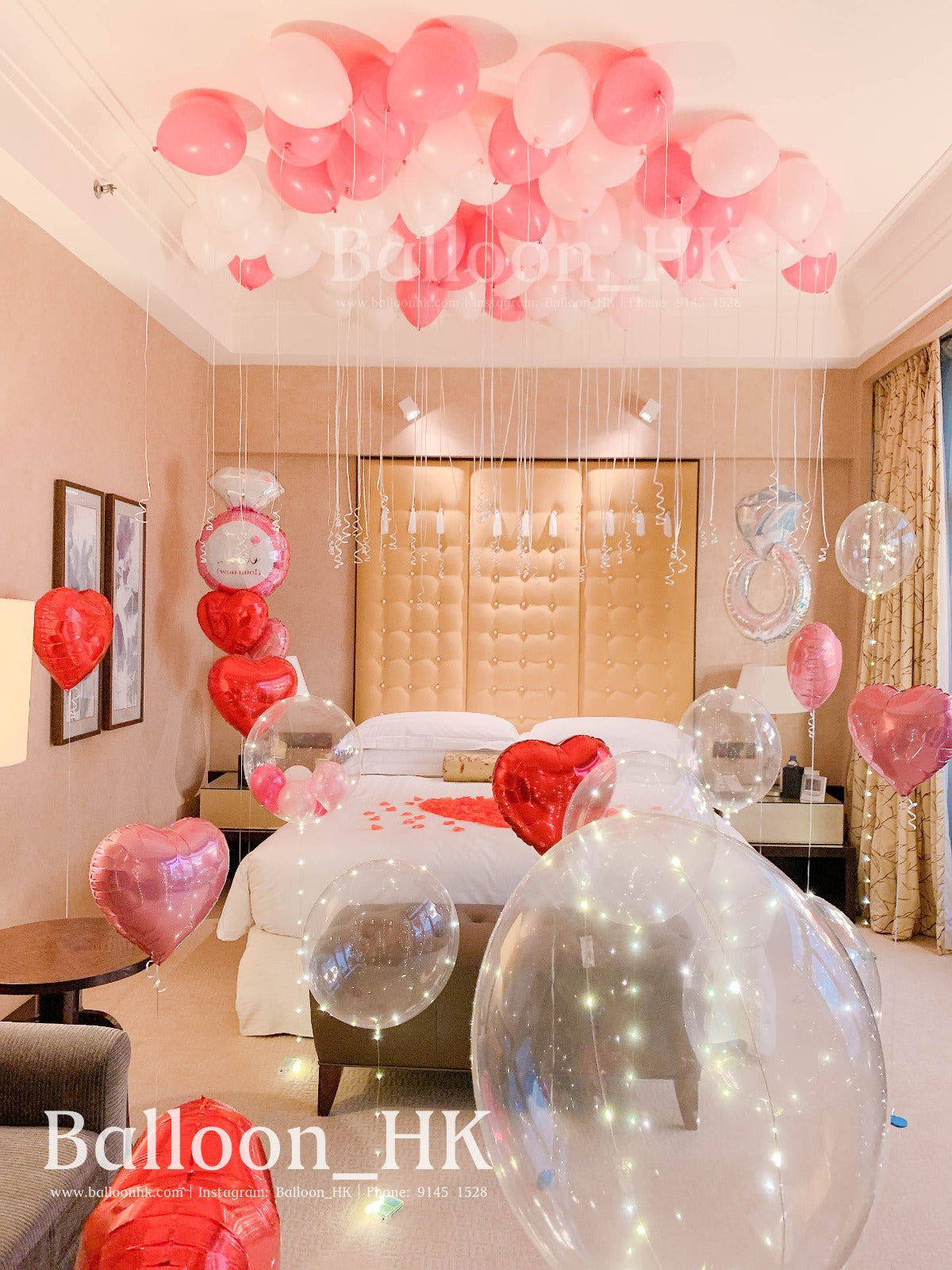 求婚氣球|酒店求婚佈置|求婚裝飾|Balloon HK