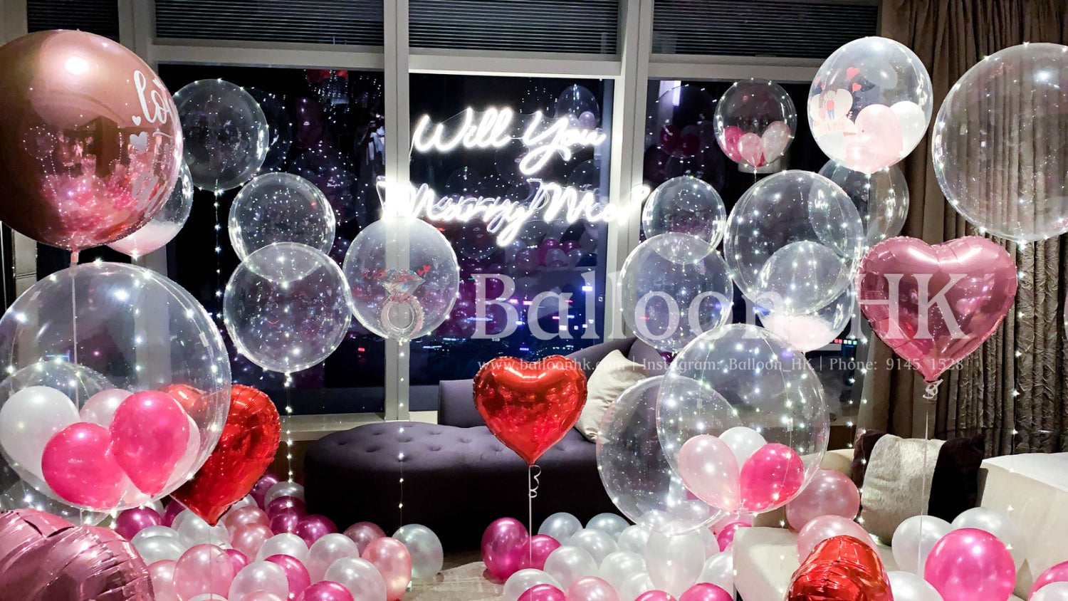 求婚燈牌|求婚佈置|求婚裝飾|Balloon HK