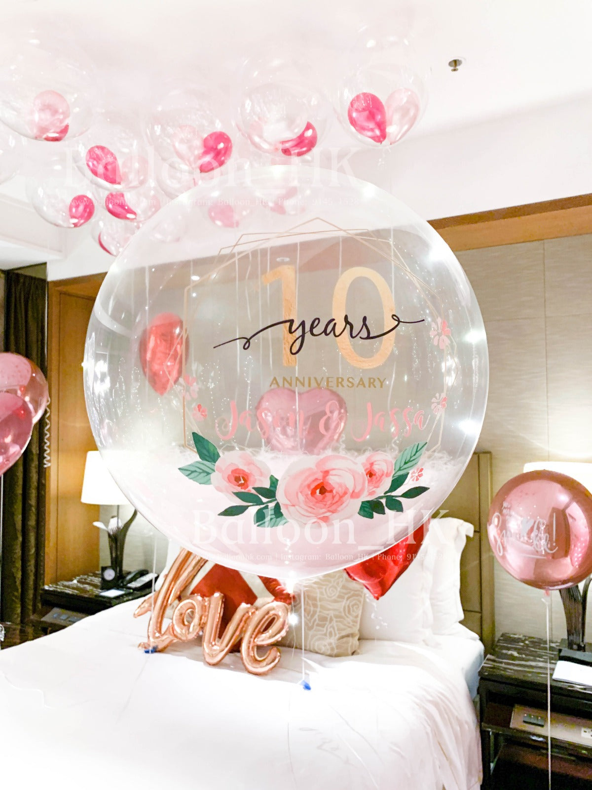 紀念日氣球|酒店求婚佈置|求婚裝飾|Balloon HK