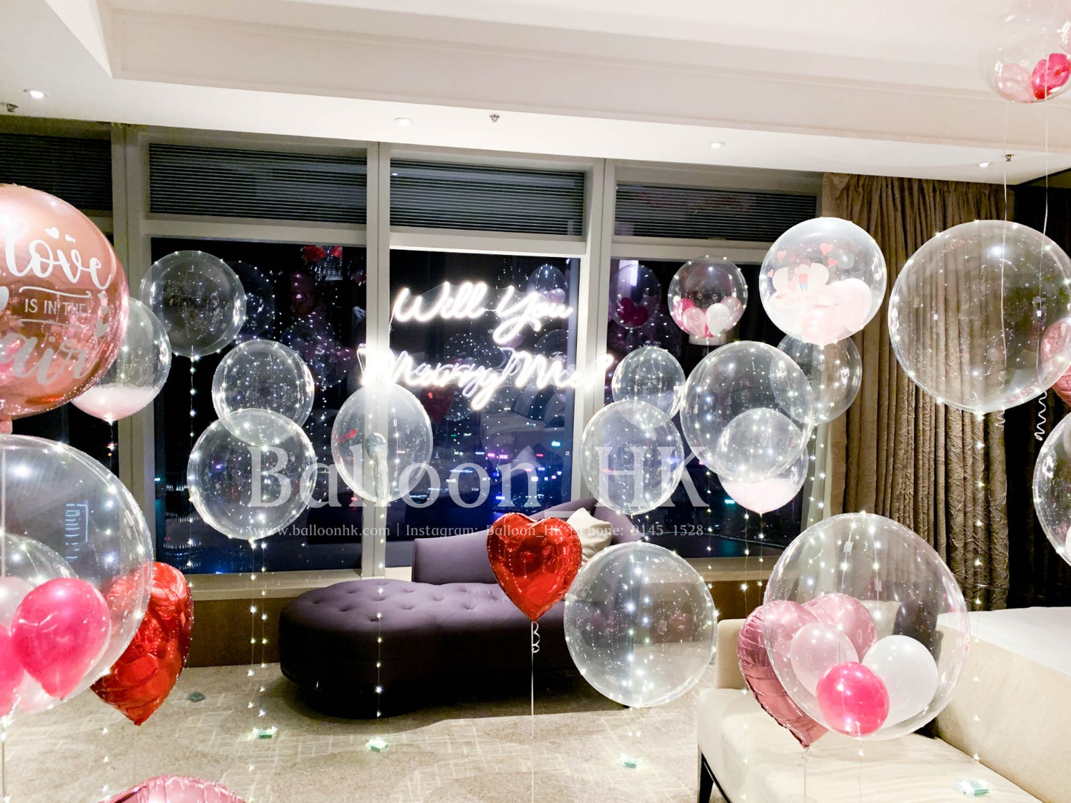 求婚氣球|求婚佈置|求婚裝飾|BalloonHK