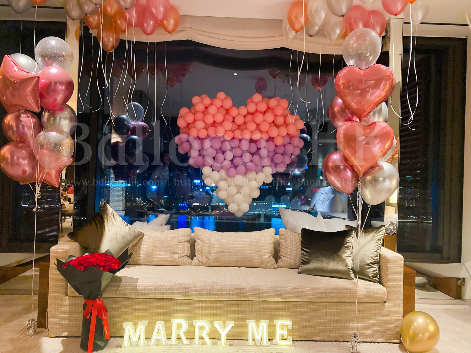 求婚氣球|求婚佈置|求婚裝飾|BalloonHK