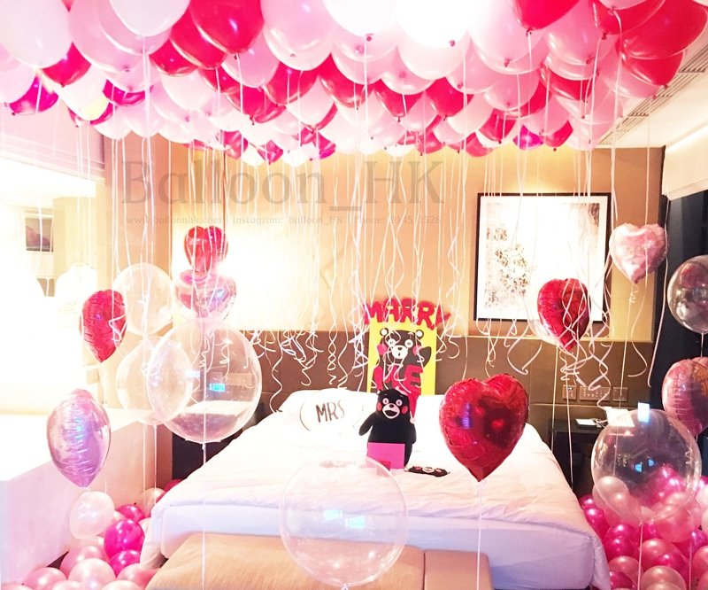 求婚氣球|酒店求婚佈置|求婚裝飾|BalloonHK