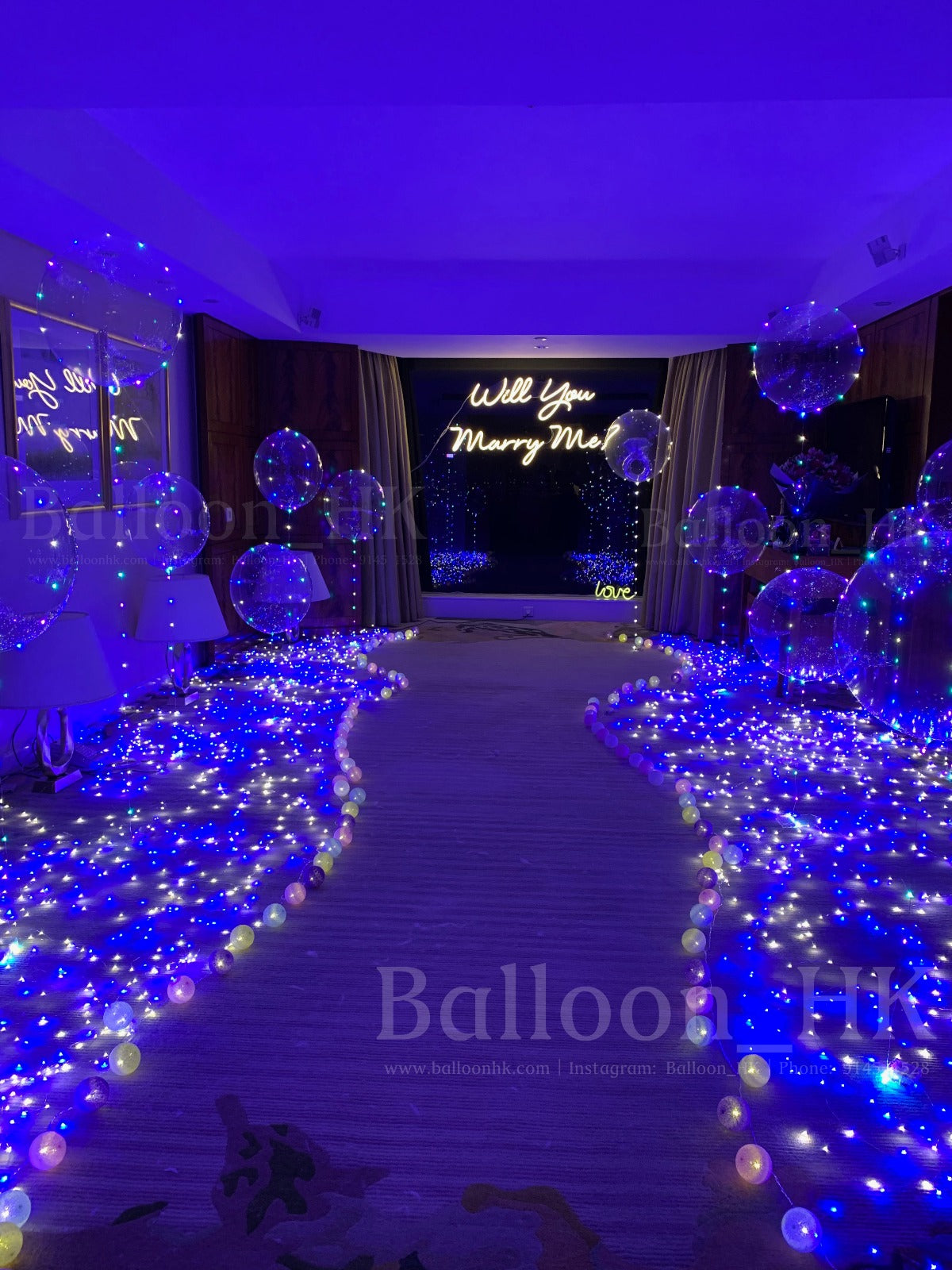 求婚氣球|酒店求婚佈置|求婚裝飾|BalloonHK