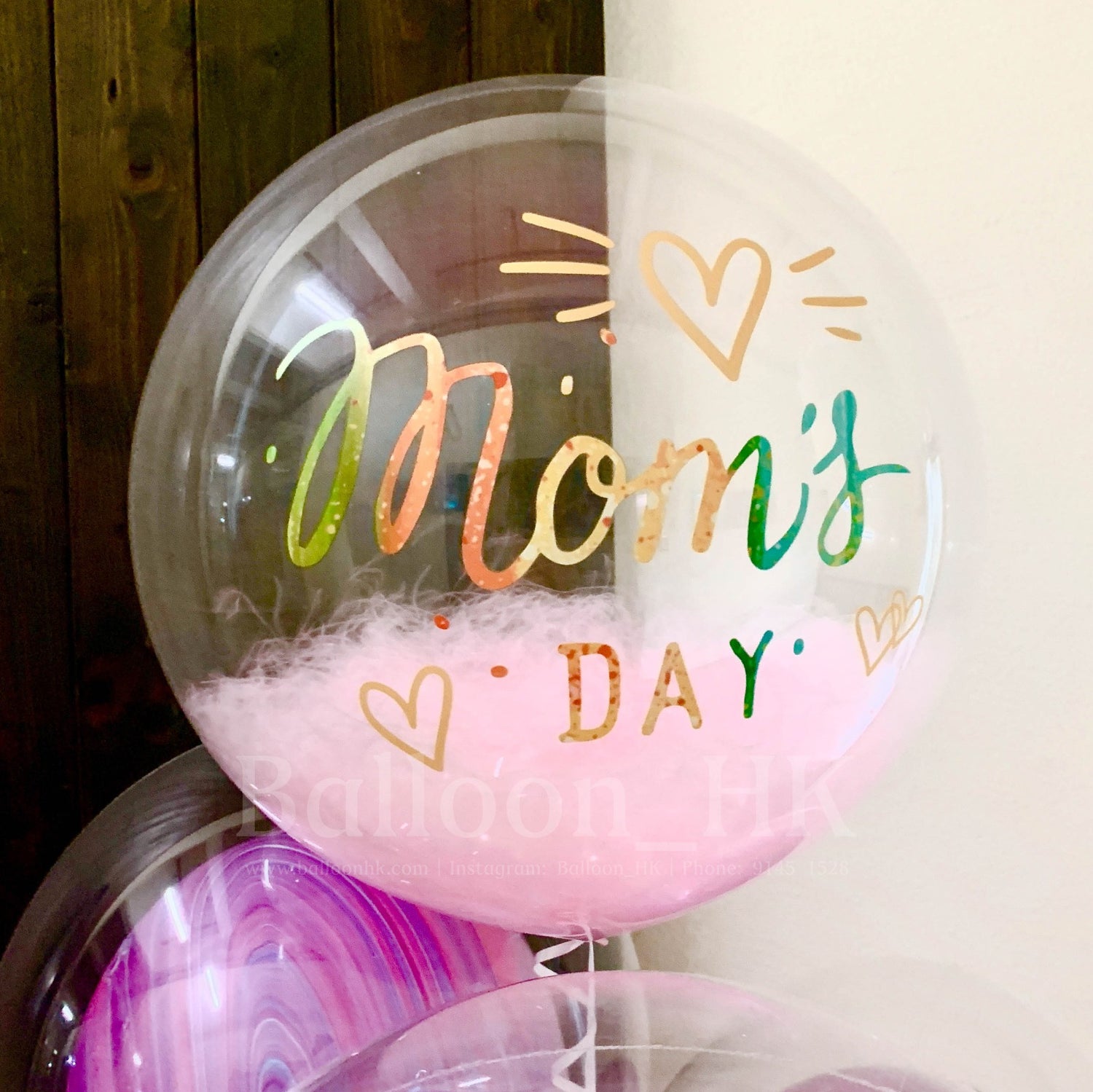 24" 彩印水晶羽毛氣球 - 母親節款