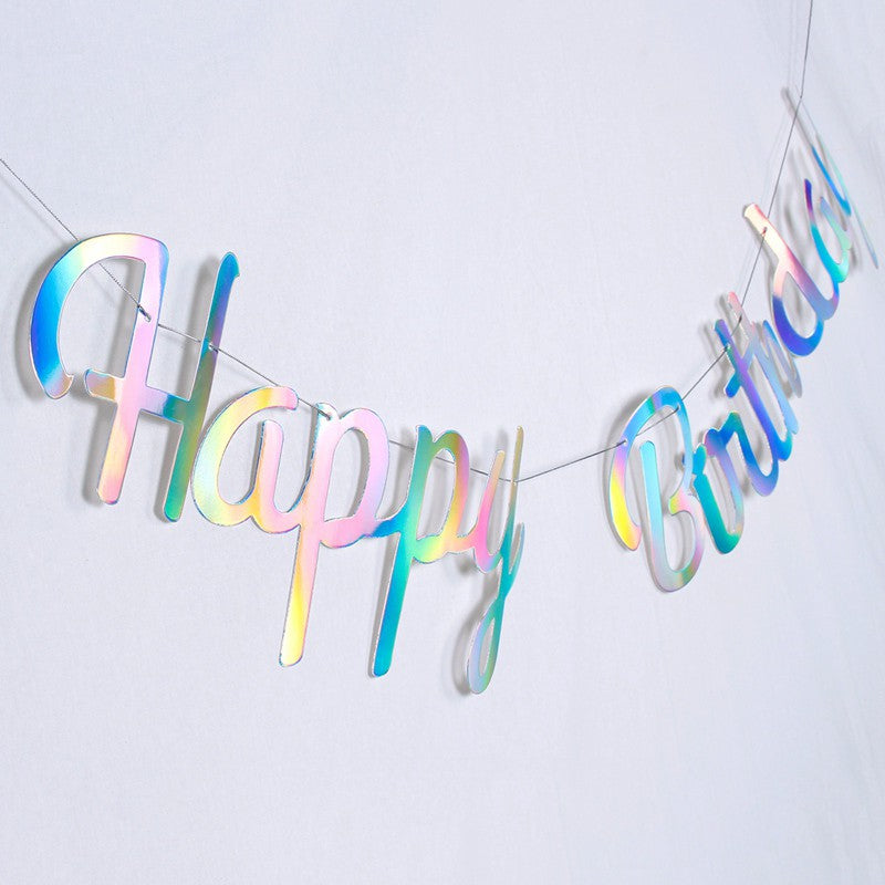 A005 - Happy Birthday 掛飾 - 幻彩色