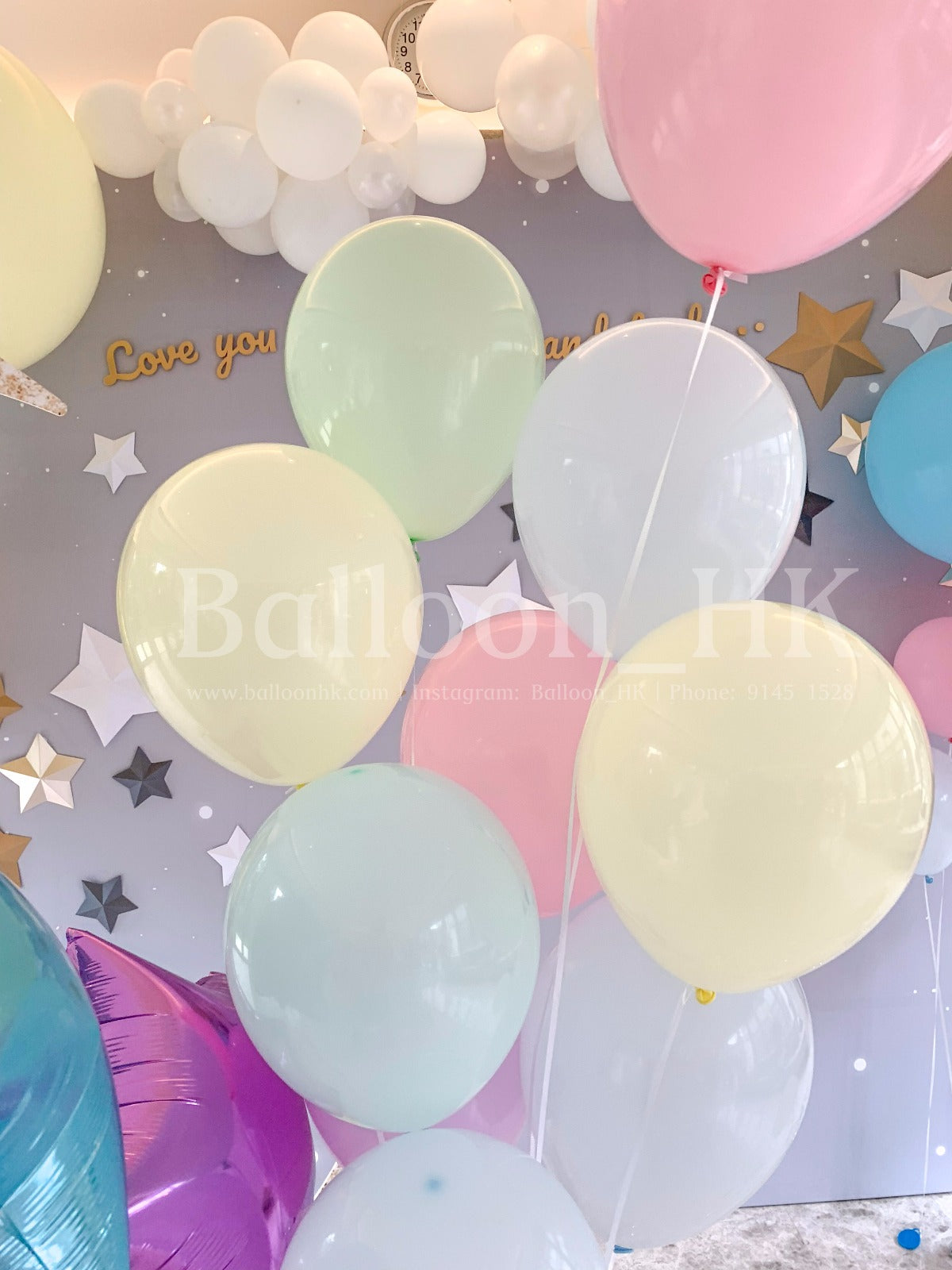 10" 馬卡龍色橡膠氣球-充空氣