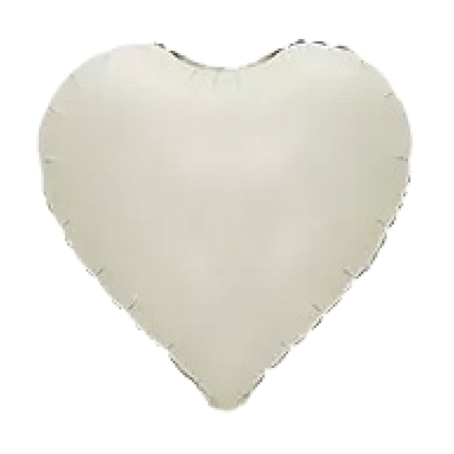 18" 心形鋁膜氣球 - 奶油白