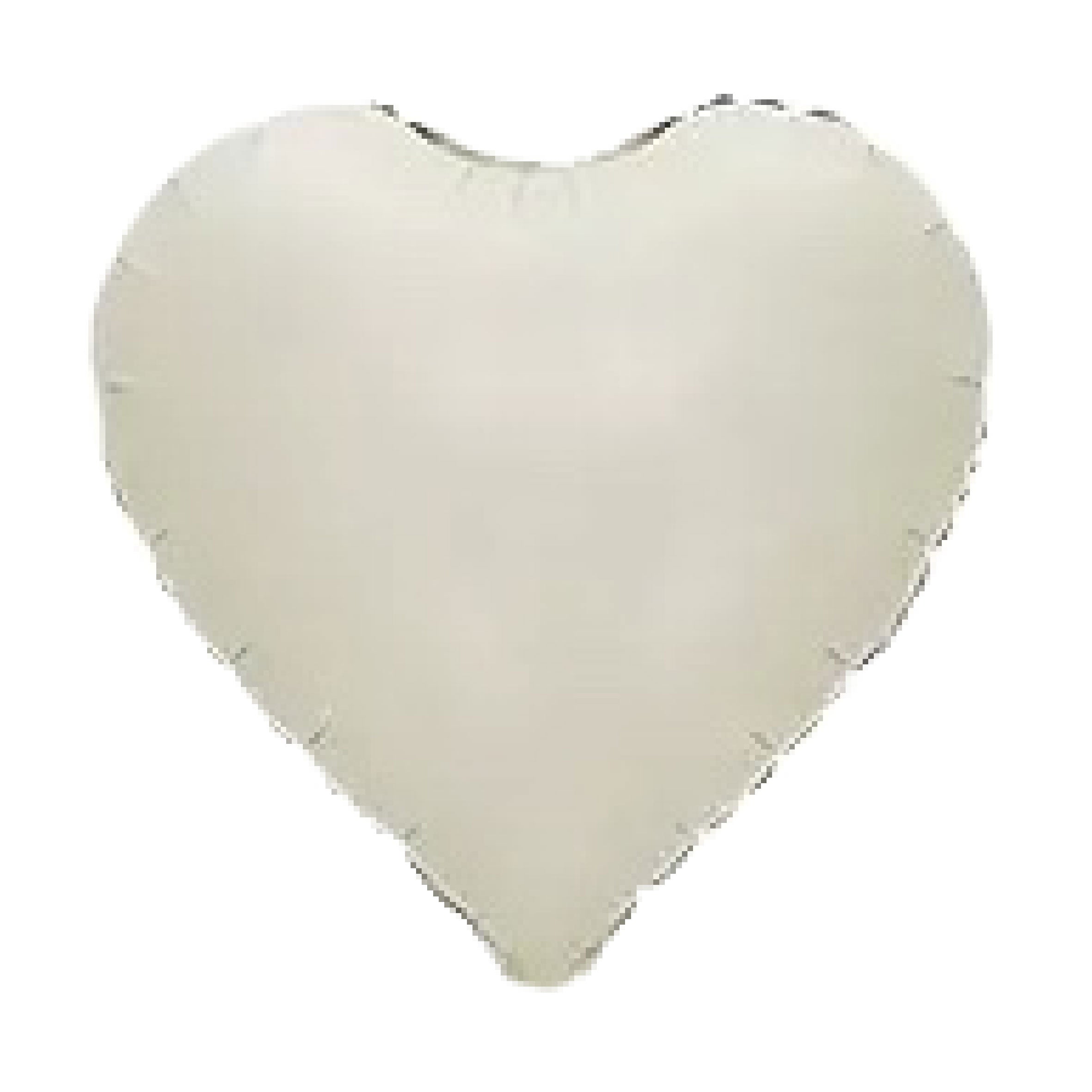 18" 心形鋁膜氣球 - 奶油白