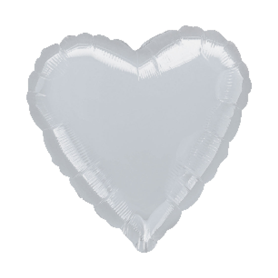18" 心形鋁膜氣球 - 銀色