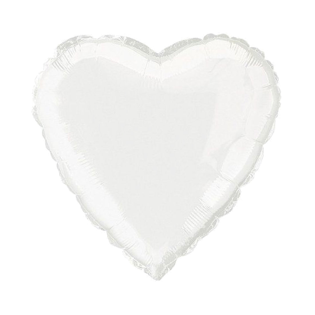 18" 心形鋁膜氣球 - 白色