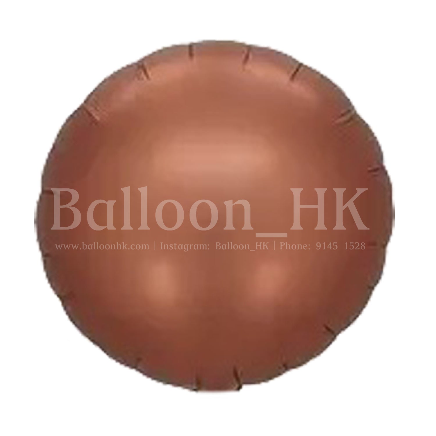 圓形氣球 ｜焦糖色氣球｜錫紙氣球| BalloonHK