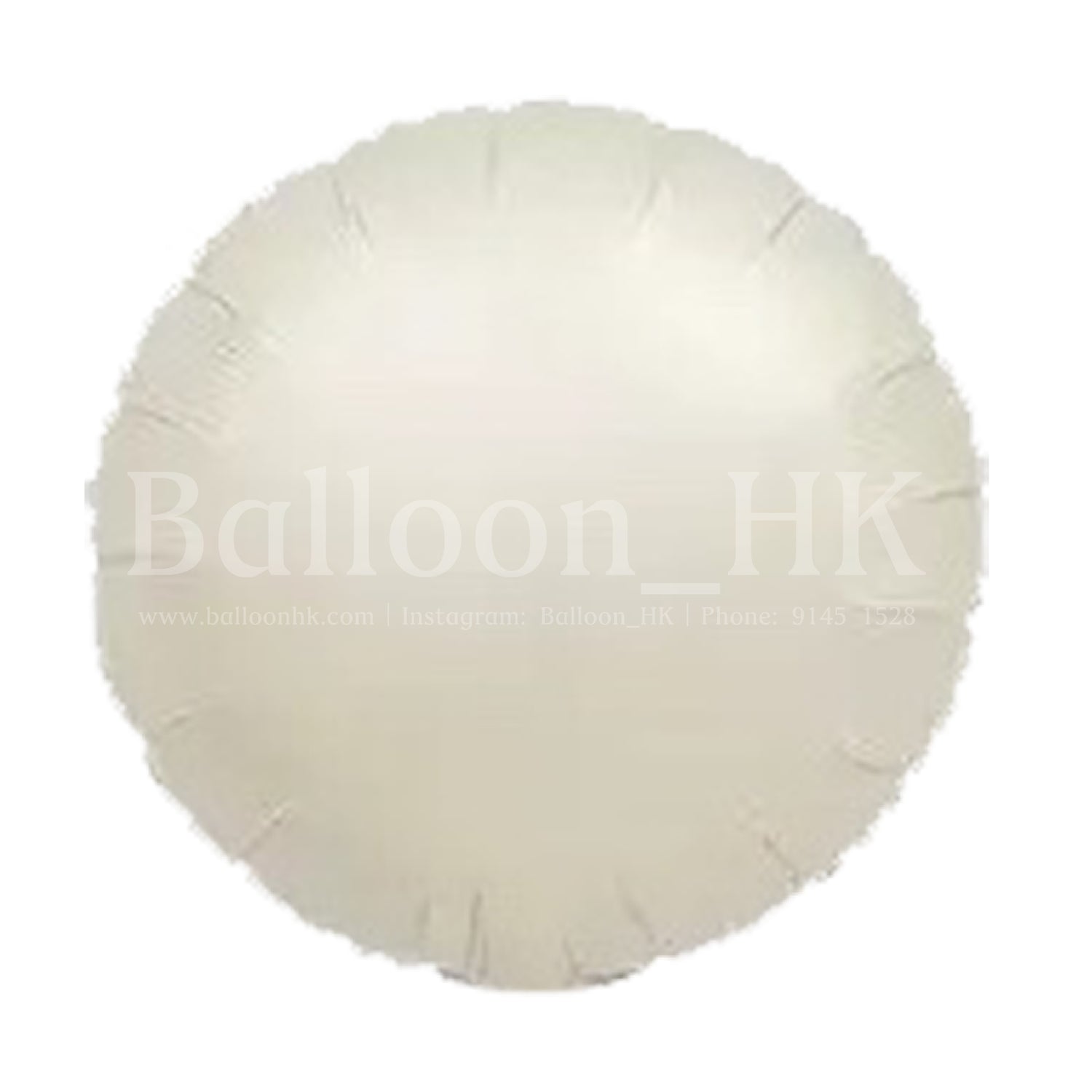 圓形氣球 ｜奶油白氣球｜錫紙氣球| BalloonHK