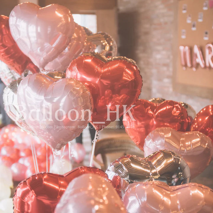 心形氣球 ｜氦氣球｜錫紙氣球| BalloonHK