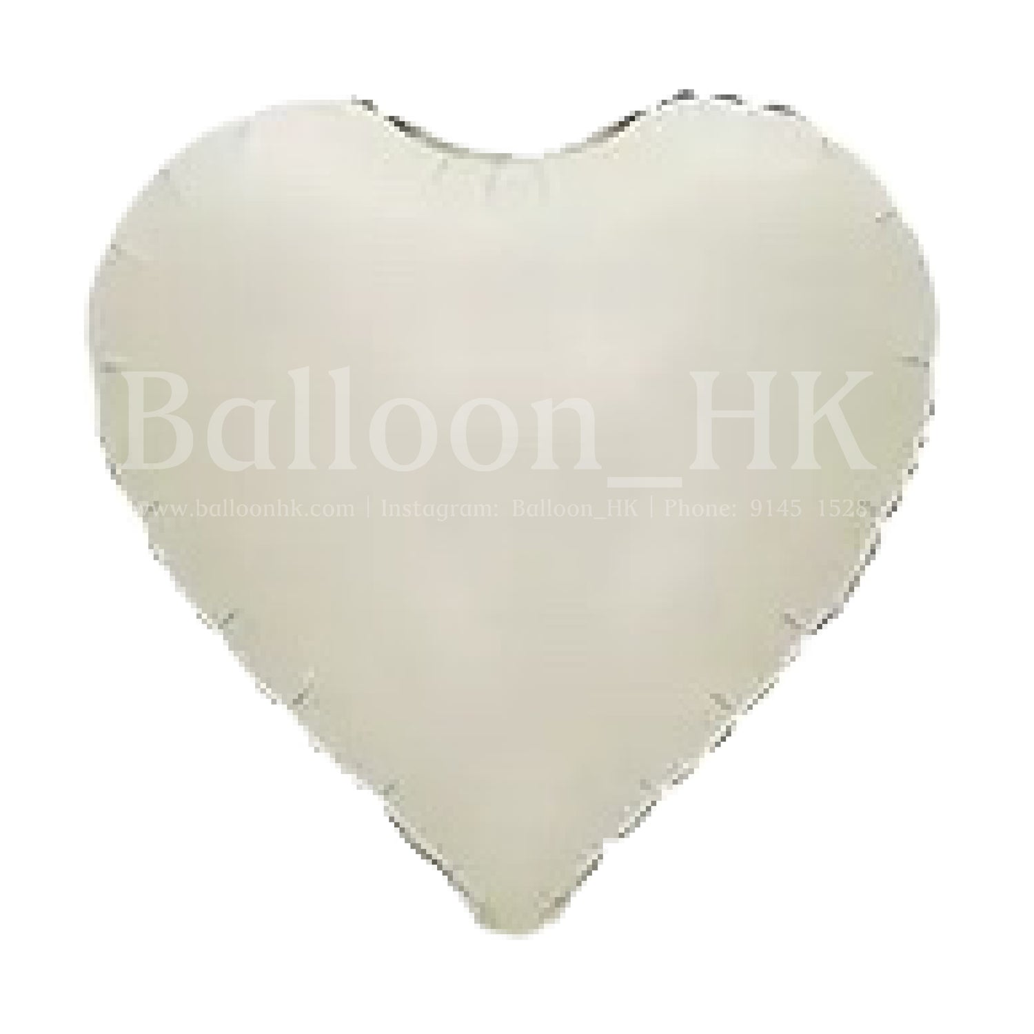 心形氣球 ｜奶油白氣球｜錫紙氣球| Balloon HK