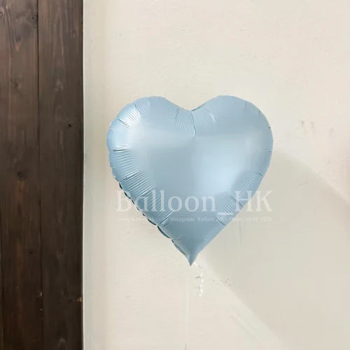 心形氣球 ｜冰藍色氣球｜錫紙氣球| BalloonHK