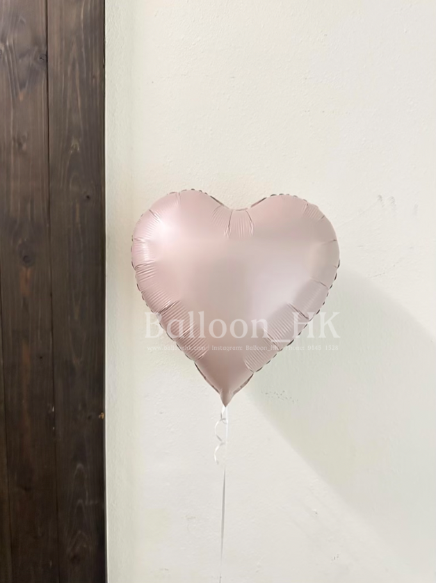 心形氣球 ｜復古粉氣球｜錫紙氣球| BalloonHK