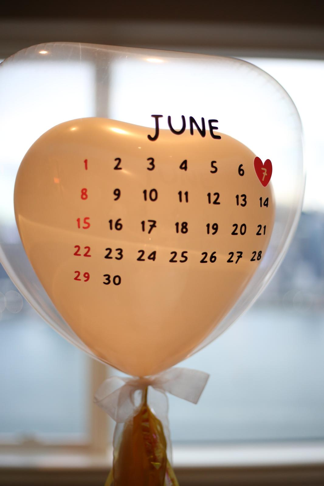 水晶心形氣球 ｜紀念日氣球｜月曆氣球｜ BalloonHK