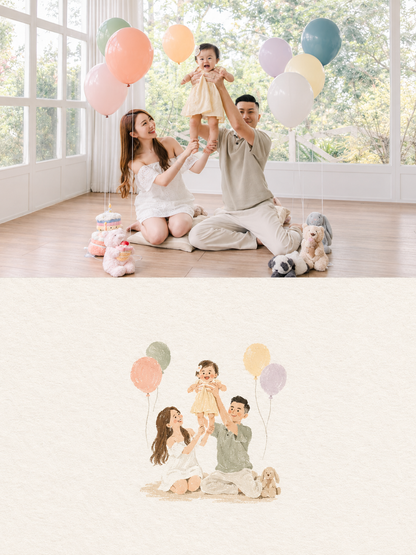 韓系溫馨家庭寫真風｜週歲 Birthday &amp; Family Photoshoot