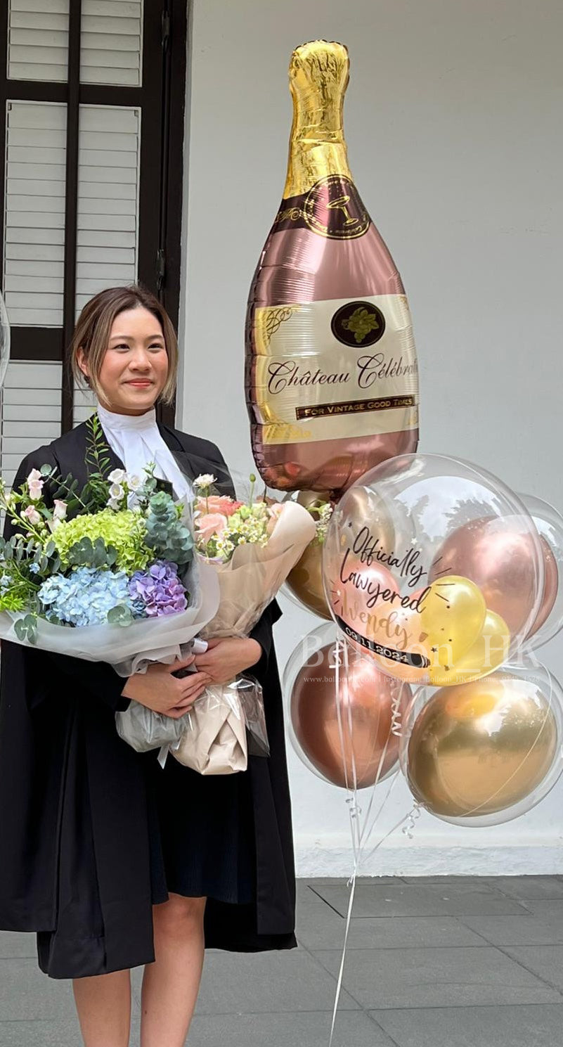 律師畢業氣球｜Message氣球｜水晶波中波｜BALLOON HK 氣球專門店