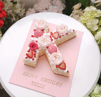 英文字母蛋糕｜生日蛋糕｜派對蛋糕｜Balloon HK
